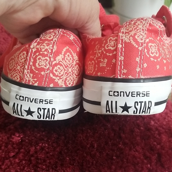 Converse Red Bandana Print Sneakers - Picture 7 of 11